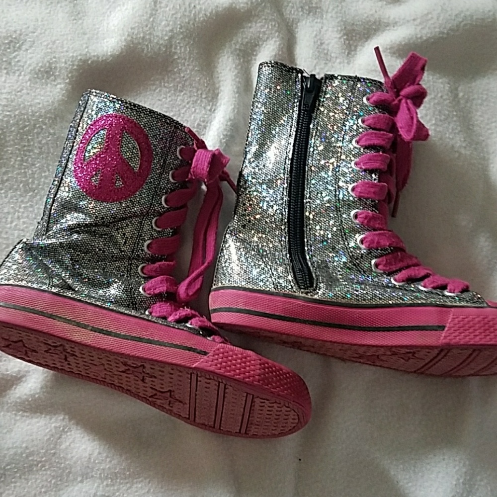 High peace zip up childrens place shoes